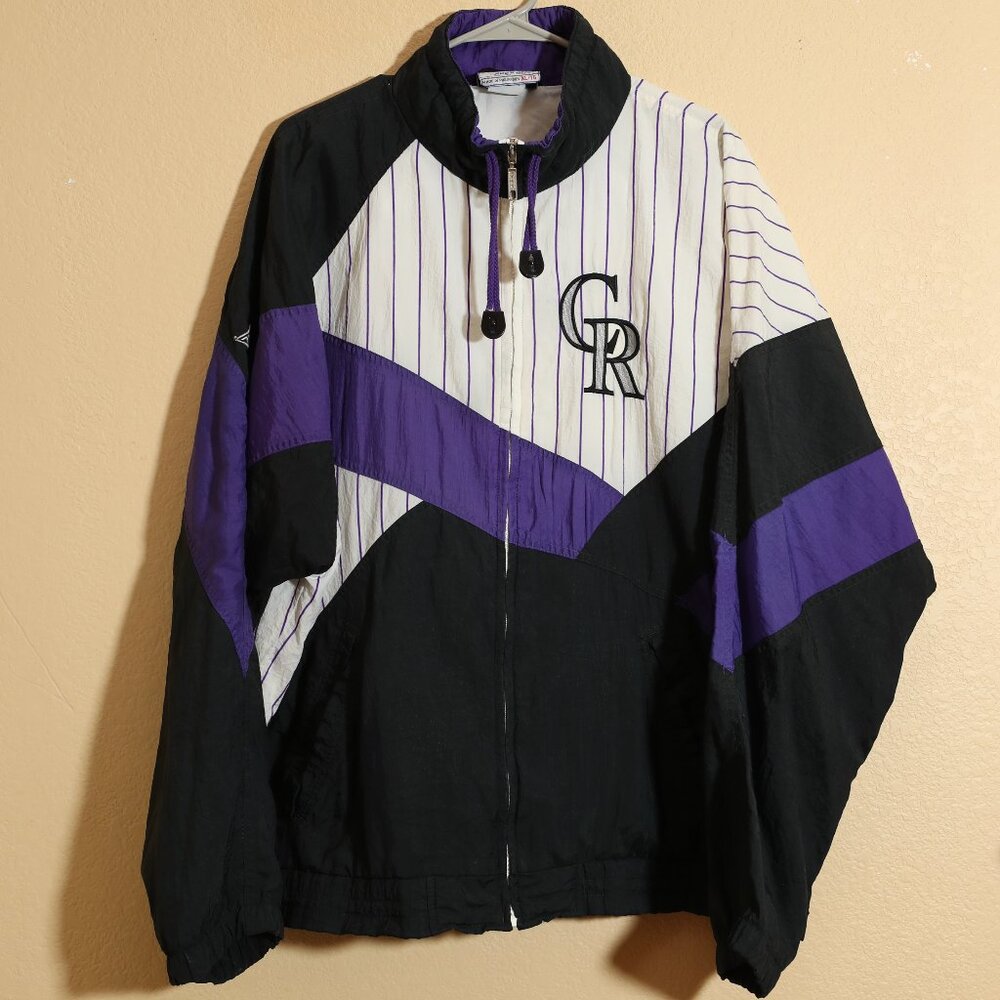 MLB (Apex One) - Colorado Rockies Spell-Out Jacket 1990s (XL)
